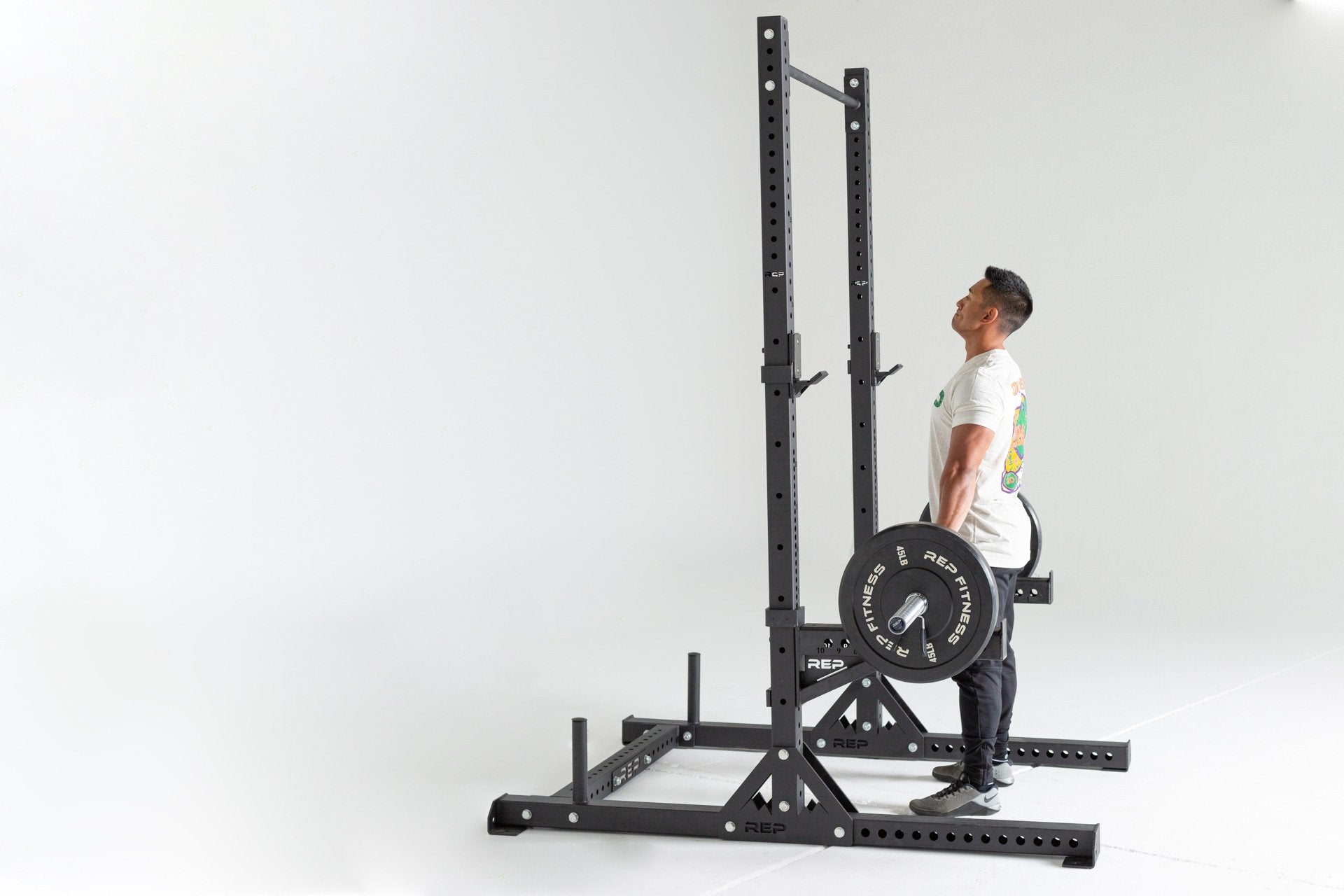 SR-4000 Squat Rack Shown With Spotter Arms 