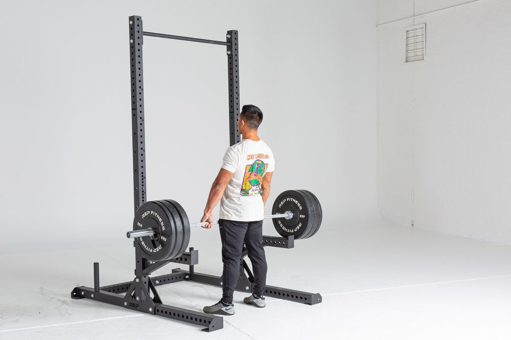 SR-4000 Squat Rack Shown With Spotter Arms 