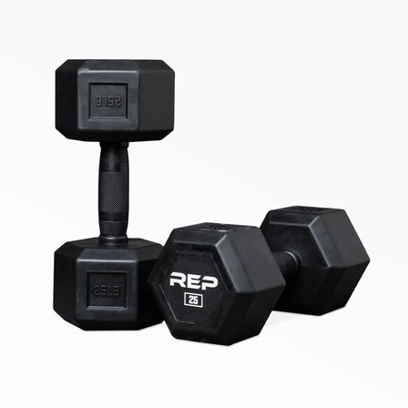 5lb Rubber Coated Hex Dumbbell Pair