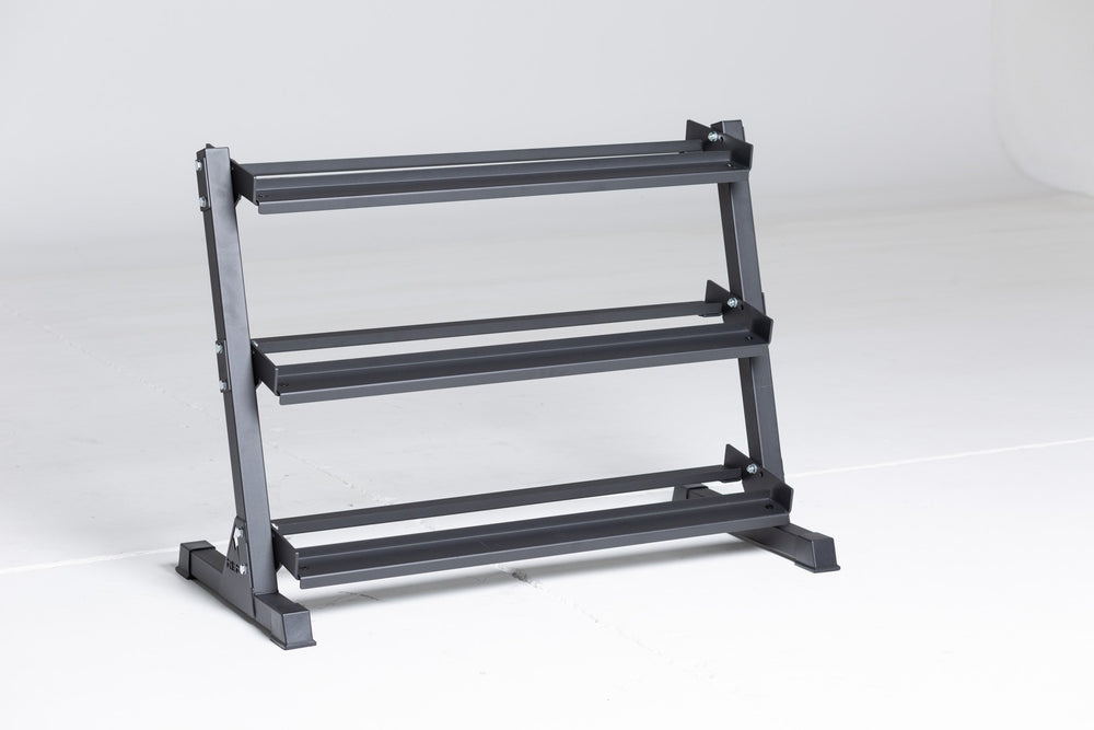 3-tiered matte black REP Dumbbell Rack